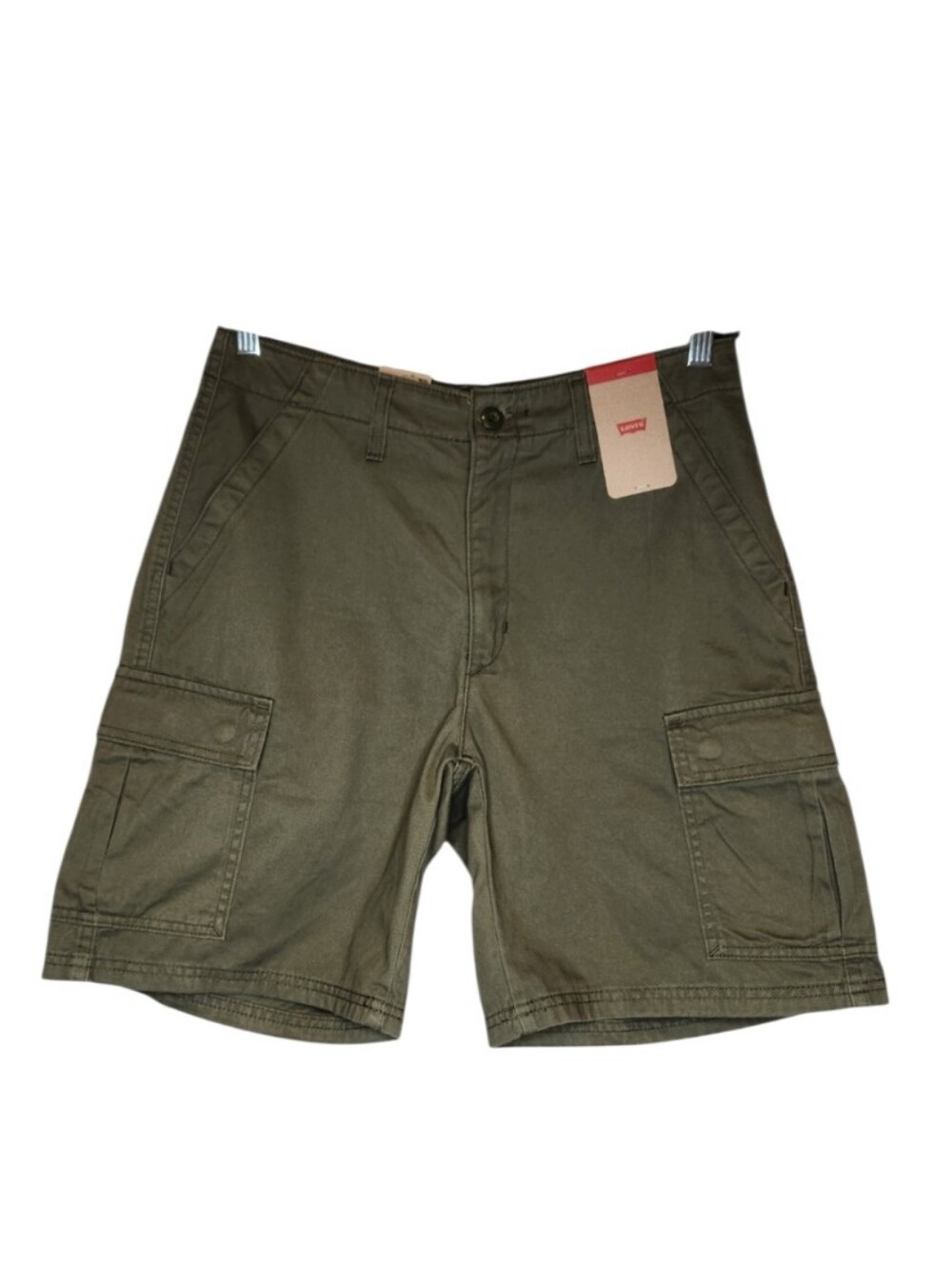 NEW Levi's Olive Green Cargo Shorts Size 28 Inseam 8"